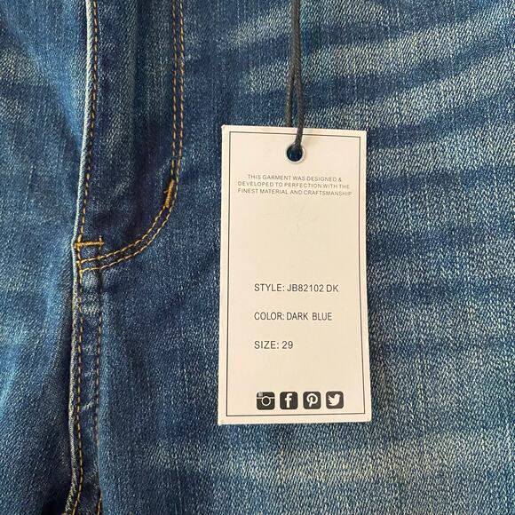 NWT Judy Blue Dark Wash Relaxed Fit Jeans High Waisted Slim Women's size 29 - Picture 6 of 13